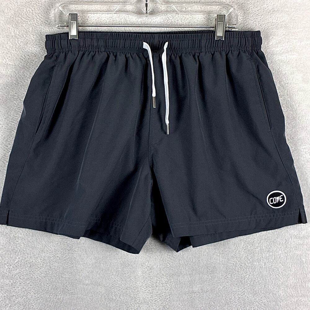 Cove USA Shorts Men 36 Black Drawstring Beach Surf Summer Gym Workout Preppy